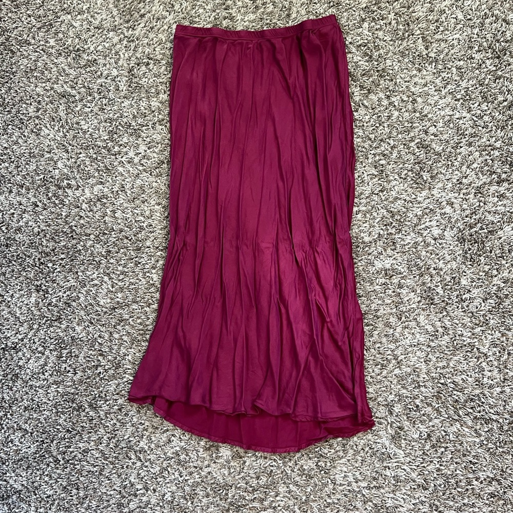 Michael Stars Berry Maroon Maxi Skirt